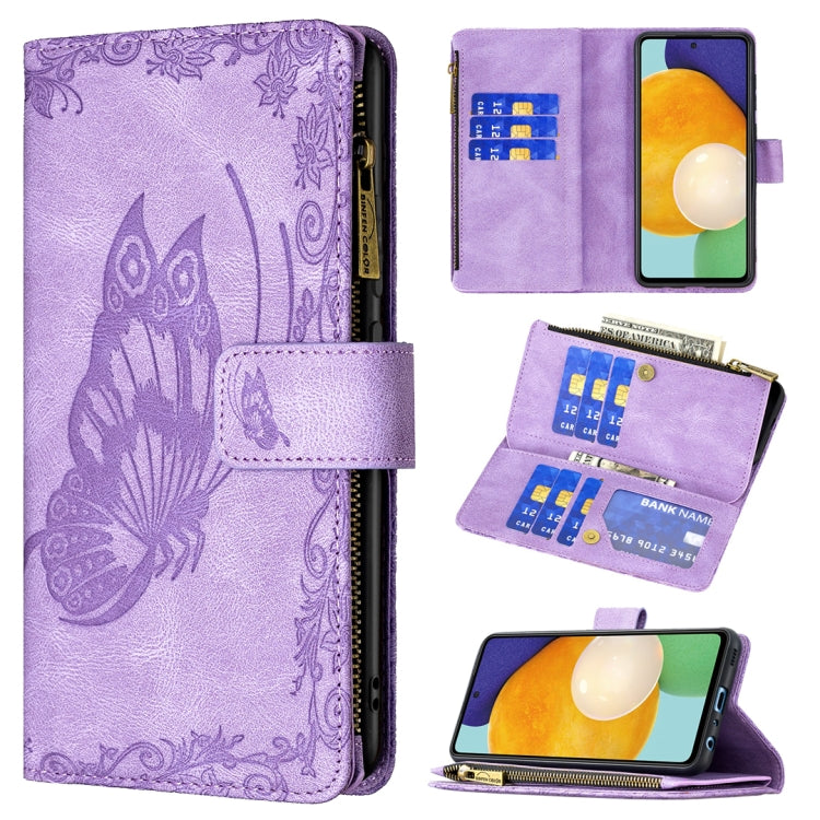Custodia portafoglio in pelle con cerniera per Samsung Galaxy A51