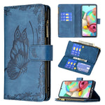 Custodia portafoglio in pelle con cerniera per Samsung Galaxy A51