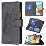 Custodia portafoglio in pelle con cerniera per Samsung Galaxy A51