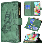 Custodia portafoglio in pelle con cerniera per Samsung Galaxy A51