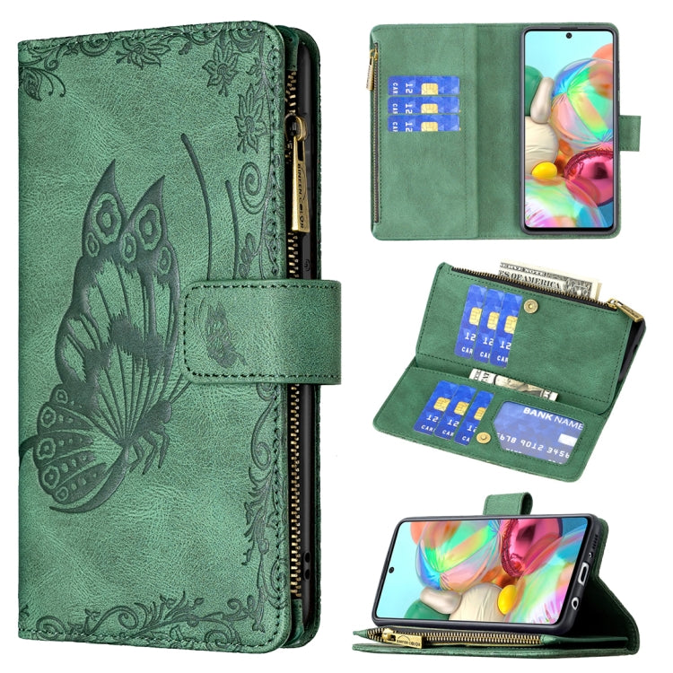 Custodia portafoglio in pelle con cerniera per Samsung Galaxy A51
