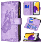 Custodia portafoglio in pelle con cerniera per Samsung Galaxy A51