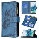 Custodia portafoglio in pelle con cerniera per Samsung Galaxy S20