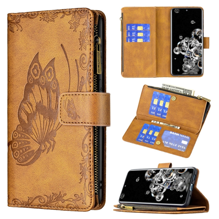 Custodia portafoglio in pelle con cerniera per Samsung Galaxy S20