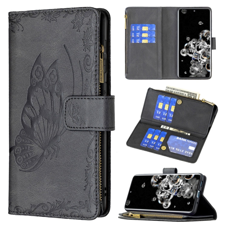Custodia pelle con cerniera e supporto per Samsung Galaxy S20 Plus, S20 Ultra
