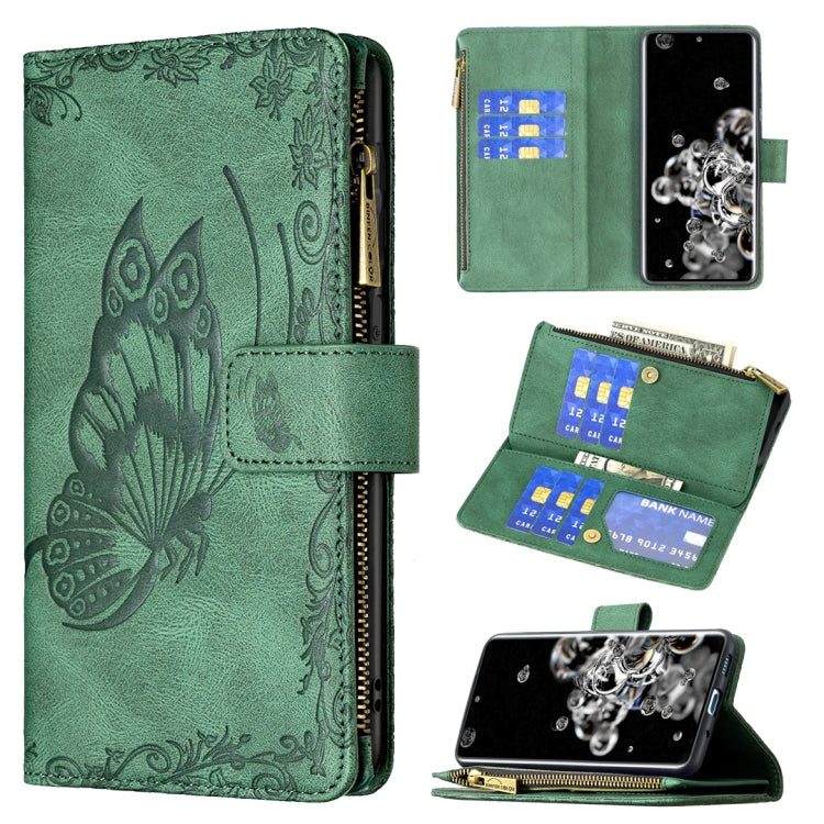 Custodia pelle con cerniera e supporto per Samsung Galaxy S20 Plus, S20 Ultra