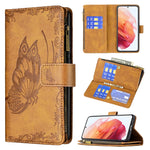 Custodia pelle con cerniera e supporto per Samsung Galaxy S20 Plus, S20 Ultra