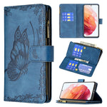 Custodia pelle con cerniera e supporto per Samsung Galaxy S20 Plus, S20 Ultra