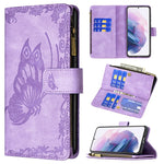 Custodia pelle con cerniera e supporto per Samsung Galaxy S20 Plus, S20 Ultra