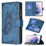 Custodia pelle con cerniera e supporto per Samsung Galaxy S20 Plus, S20 Ultra