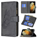 Custodia in pelle con cerniera orizzontale e supporto per Samsung Galaxy S21