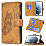 Custodia in pelle con cerniera orizzontale e supporto per Samsung Galaxy S21