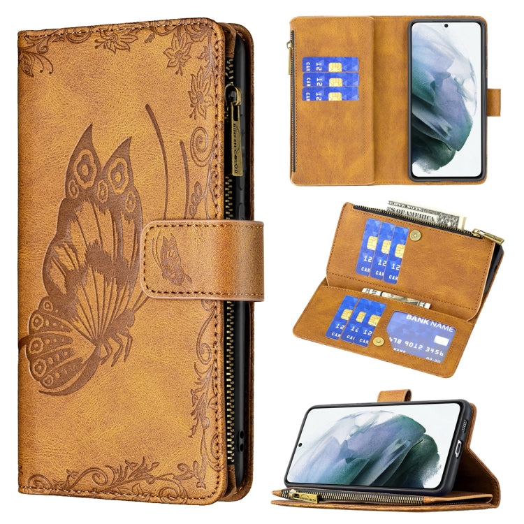 Custodia in pelle con cerniera orizzontale e supporto per Samsung Galaxy S21