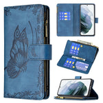 Custodia in pelle con cerniera orizzontale e supporto per Samsung Galaxy S21