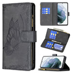 Custodia in pelle con cerniera orizzontale e supporto per Samsung Galaxy S21