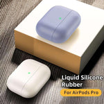 Per Apple AirPods Pro Custodia protettiva per auricolari wireless in silicone liquido ultrasottile