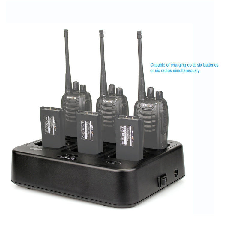 Caricatore a sei vie per Walkie Talkie Retevis H777 e Baofeng 888