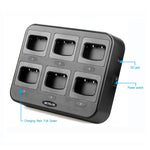 Caricatore a sei vie per Walkie Talkie Retevis H777 e Baofeng 888