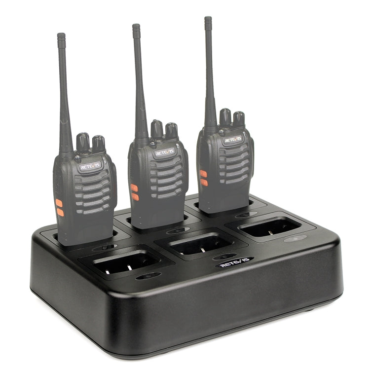 Caricatore a sei vie per Walkie Talkie Retevis H777 e Baofeng 888