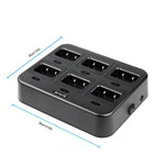 Caricatore walkie-talkie 6 vie per Retevis RT21 RT24