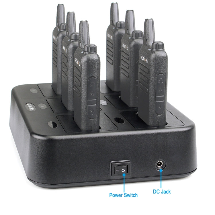 Caricabatterie a 6 vie per Retevis RT22 RTC22 EU/US Plug
