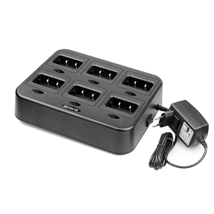 Caricabatterie a sei vie per walkie-talkie Retevis RT27 RTC27