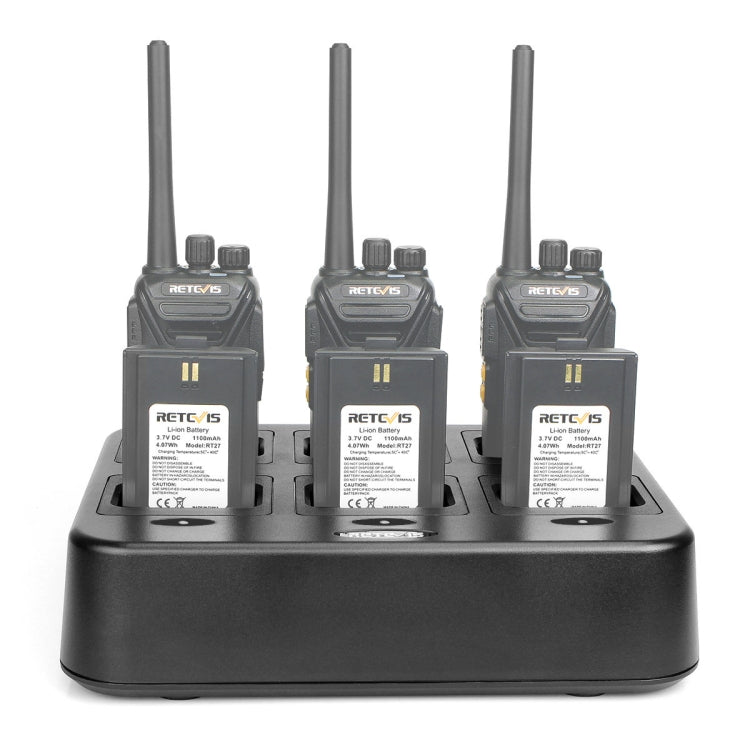 Caricabatterie a sei vie per walkie-talkie Retevis RT27 RTC27