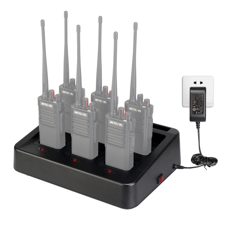 Caricabatterie a 6 vie per walkie-talkie Retevis RT29