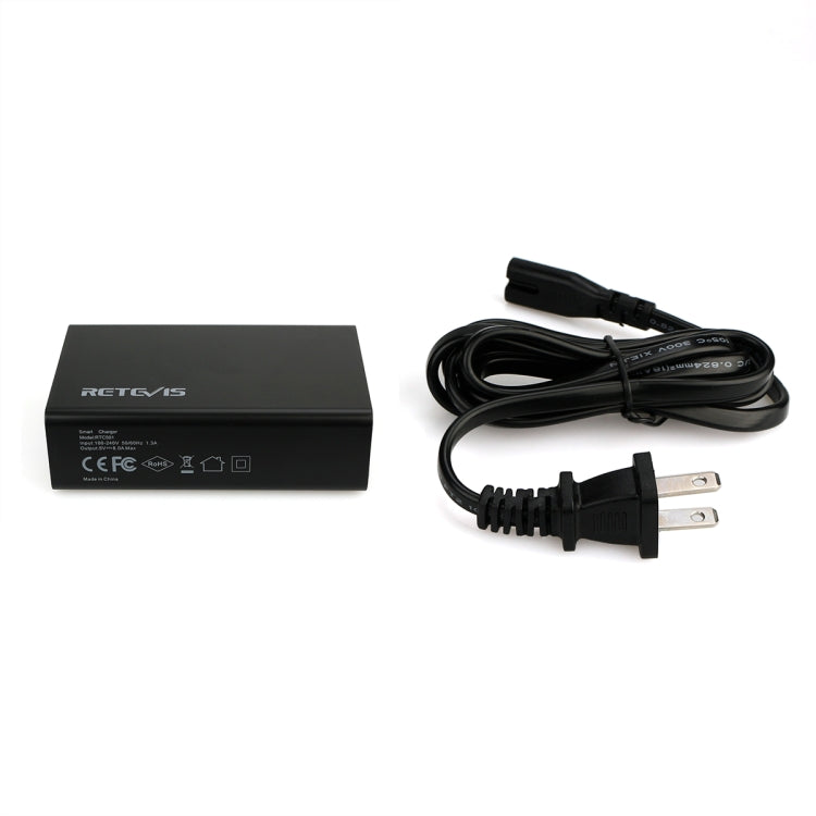 RETEVIS RTC501 5-Port USB Multifunctional Charger Desktop Charging Station 40W/8A for H-777/RT27/RT7/RT22/H-777S, RTC501