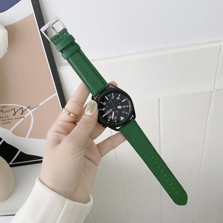 Cinturino di ricambio per cinturino in pelle con texture Litchi cucito, For Samsung Galaxy Watch 42mm, For Samsung Galaxy Watch 46mm