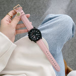 Cinturino di ricambio per cinturino in pelle con texture Litchi cucito, For Samsung Galaxy Watch Active2 40mm, For Samsung Galaxy Watch Active2 44mm