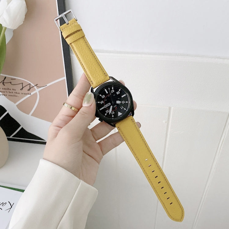 Cinturino di ricambio per cinturino in pelle con texture Litchi cucito, For Samsung Galaxy Watch Active