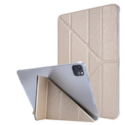Custodia in pelle a deformazione orizzontale con struttura in seta con supporto, For iPad Air 13 2025 / 2024 / iPad Pro 12.9 2022 / 2021, For iPad Pro 11 2022 / 2021