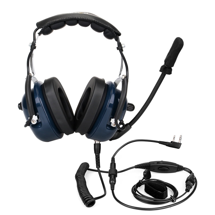 RETEVIS EH050K Microfono per cuffie aeronautiche 2 pin con PTT