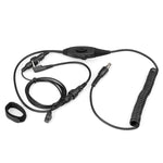 RETEVIS EH050K Microfono per cuffie aeronautiche 2 pin con PTT