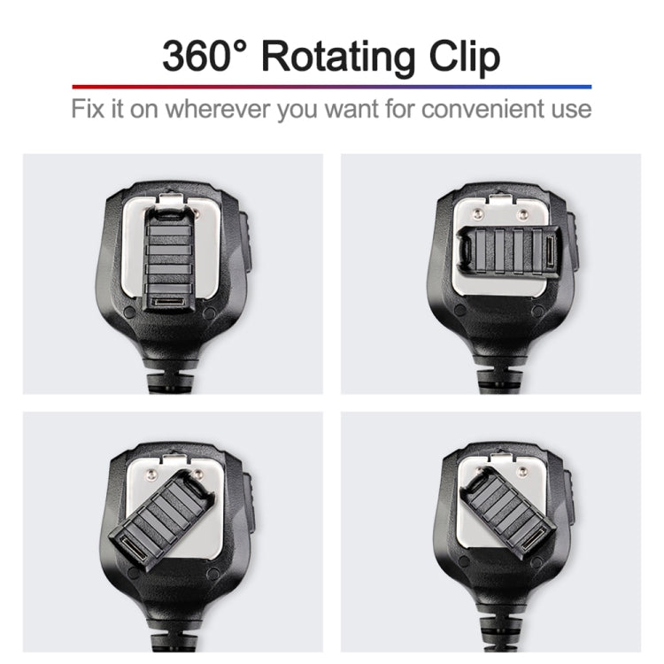 RETEVIS HM004 IPX5 Microfono altoparlante moto impermeabile a 2 pin per Motorola GP68/GP88/GP300/GP2000/CT150, HM004