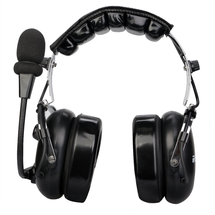 RETEVIS EH070K 2-Pin Adjustable Volume Binaural Noise Reduction Headset Microphone, EH070K