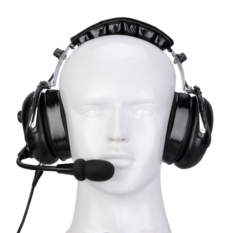 RETEVIS EH070K 2-Pin Adjustable Volume Binaural Noise Reduction Headset Microphone, EH070K