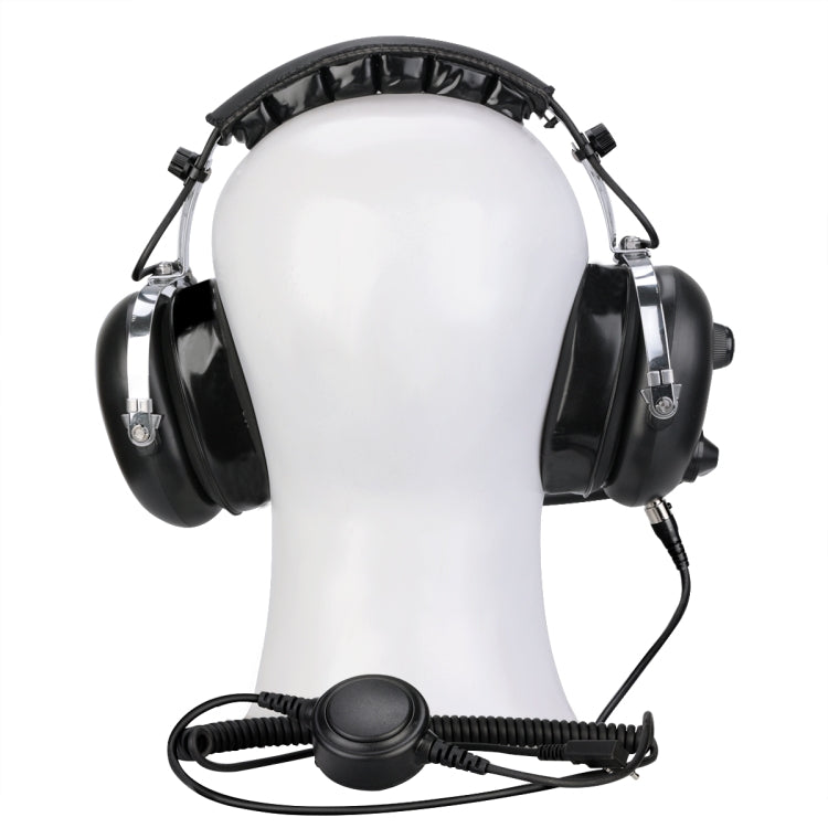 RETEVIS EH070K 2-Pin Adjustable Volume Binaural Noise Reduction Headset Microphone, EH070K