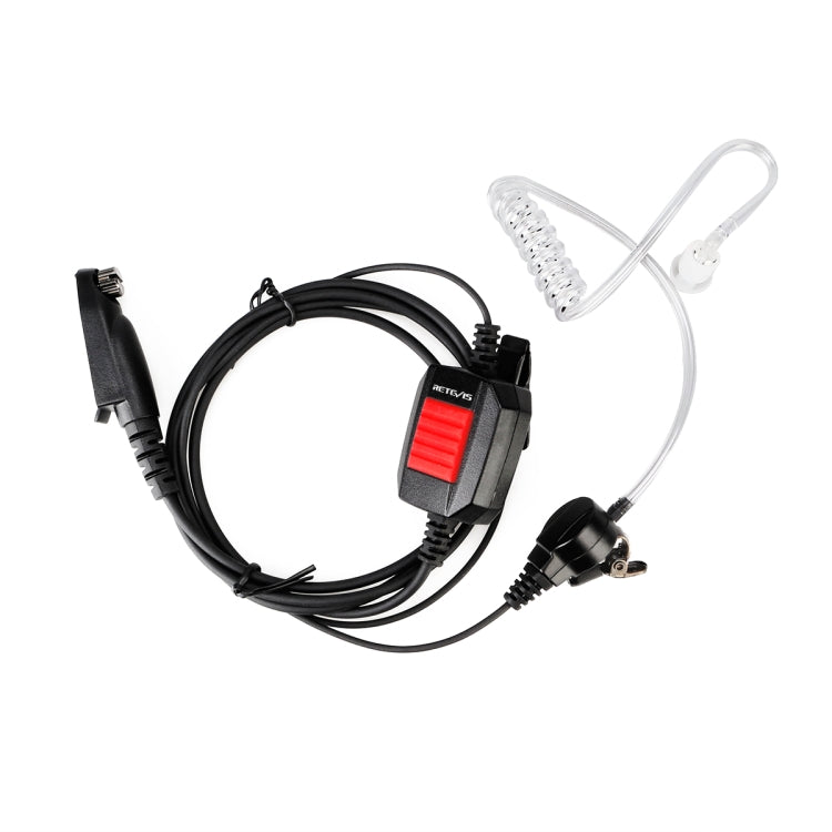 RETEVIS EA110M IP66 Waterproof 6-Pin PTT Air Guide Earpiece Microphone with GP328plus Connector, EA110M