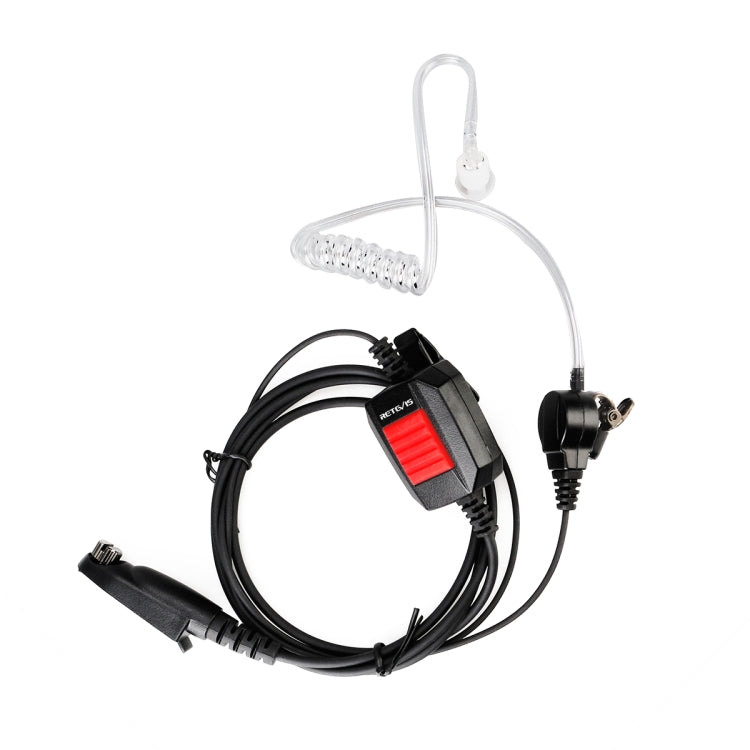 RETEVIS EA110M IP66 Microfono auricolare con guida aerea PTT stilo a 6 pin impermeabile con connettore GP328plus, EA110M