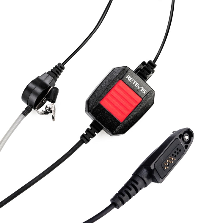 RETEVIS EA110M IP66 Waterproof 6-Pin PTT Air Guide Earpiece Microphone with GP328plus Connector, EA110M