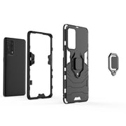 Custodia protettiva antiurto per PC + TPU con supporto per anello magnetico, For OPPO Realme X7 Pro Ultra, For Xiaomi Redmi K40 Gaming, For Honor Play 5T