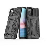War Chariot Series Armor Custodia protettiva antiurto per PC + TPU all-inclusive con supporto invisibile, For Xiaomi Redmi Note 10 4G, For Xiaomi Redmi Note 10 Pro