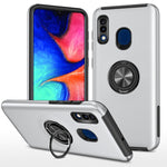 Custodia protettiva magnetica antiurto PC + TPU con supporto per anello invisibile, For Samsung Galaxy A21s, For Samsung Galaxy A01 Core, For Samsung Galaxy A20 / A30