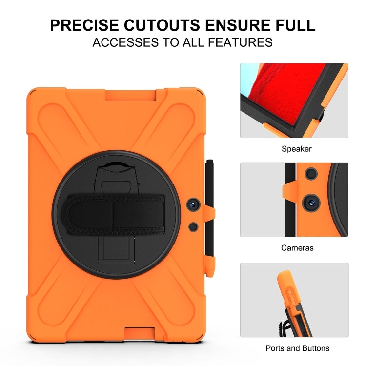 Custodia protettiva antiurto in silicone colorato + PC con supporto, cinturino da polso e tracolla, For Microsoft Surface Pro X / Pro X 2021