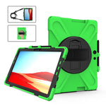 Custodia protettiva antiurto in silicone colorato + PC con supporto, cinturino da polso e tracolla, For Microsoft Surface Pro X / Pro X 2021
