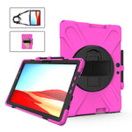 Custodia protettiva antiurto in silicone colorato + PC con supporto, cinturino da polso e tracolla, For Microsoft Surface Pro X / Pro X 2021