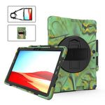 Custodia protettiva antiurto in silicone colorato + PC con supporto, cinturino da polso e tracolla, For Microsoft Surface Pro X / Pro X 2021