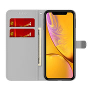 Custodia in pelle flip orizzontale con motivo ad acquerello con supporto, slot per schede e portafoglio, For iPhone XR, For iPhone XS Max